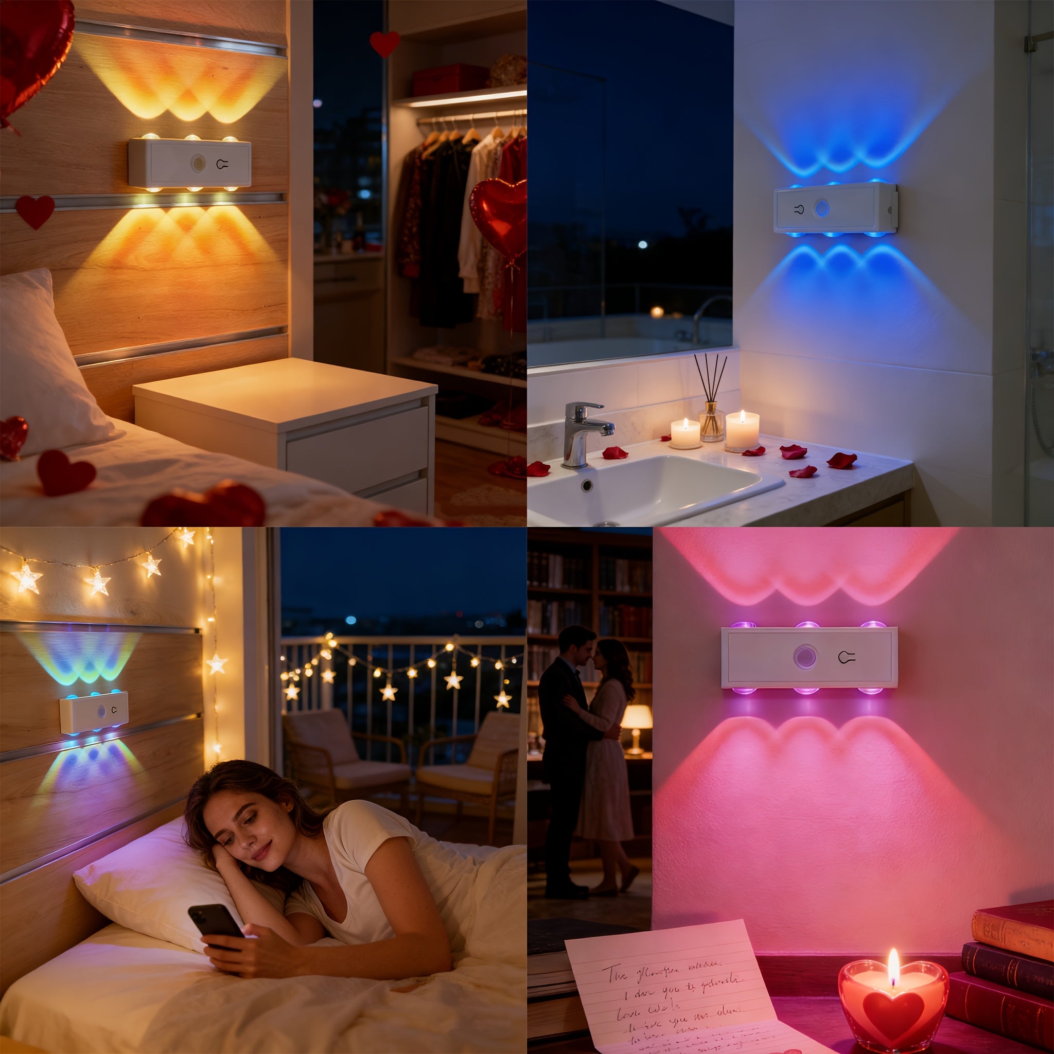 1pc Motion Sensor Night Light, Magnetic Wall Lamp, Detachable Wall Mounted Light with Adjustable Lens, Up and Down Lighting, USB Rechargeable LED Lamp, Wireless Stair Light, Indoor Wooden Wall Light for Closet Corridor Stairway