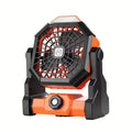New Arrival Popular Outdoor Autumn Camping Fan, LED Light Fan with Adjustable Brightness, Portable Hanging Fan for Camping Tent Picnic Party Car Pet Kennel, USB Rechargeable Large Capacity Long Lasting Battery, Ideal Practical Festival Gift