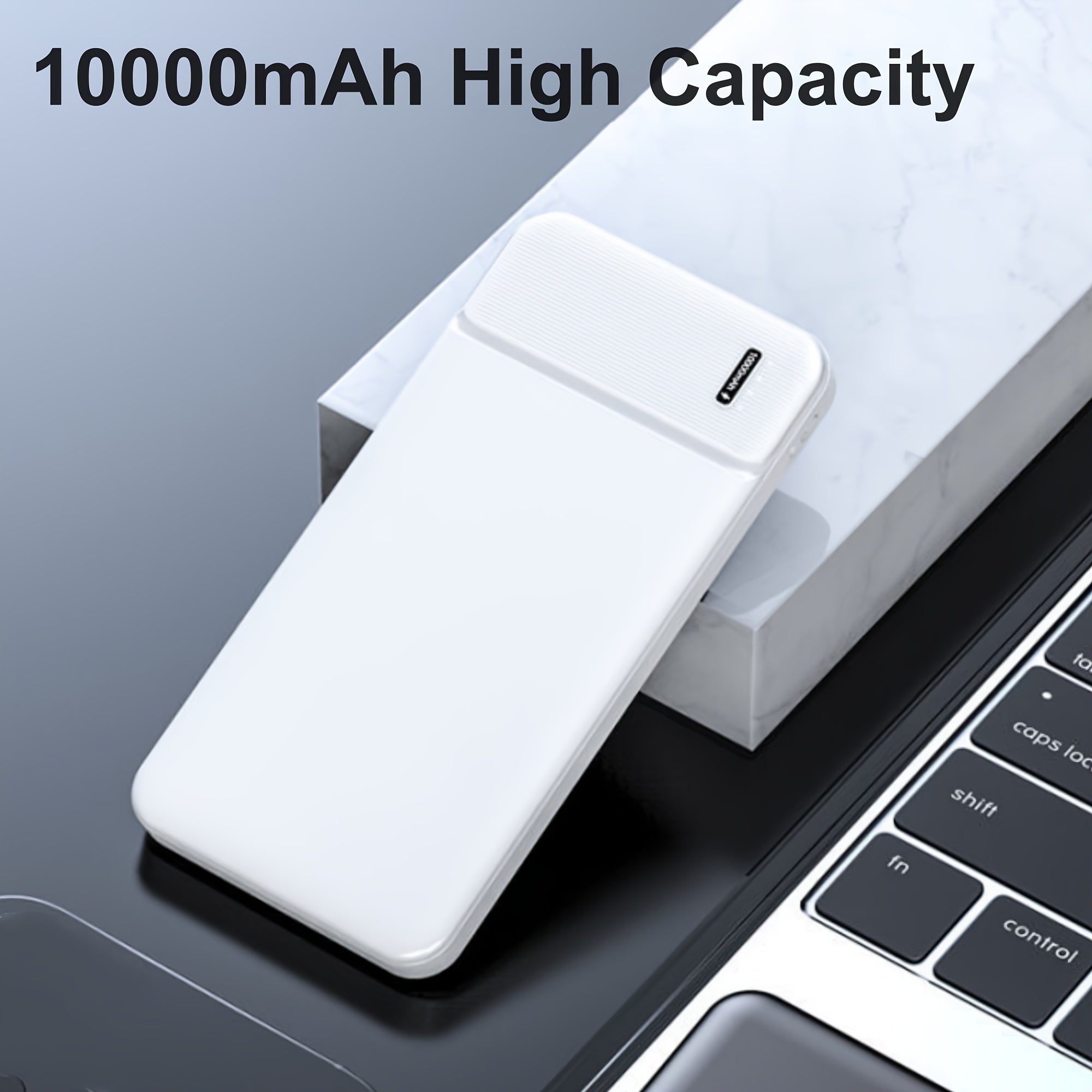 Portable Power Bank with a Capacity of 10000Mah, Featuring PD 22.5W And USB-C Input/Output, Suitable for Charging Smartphones, Smartwatches, Tablets, Heated Clothing, And More