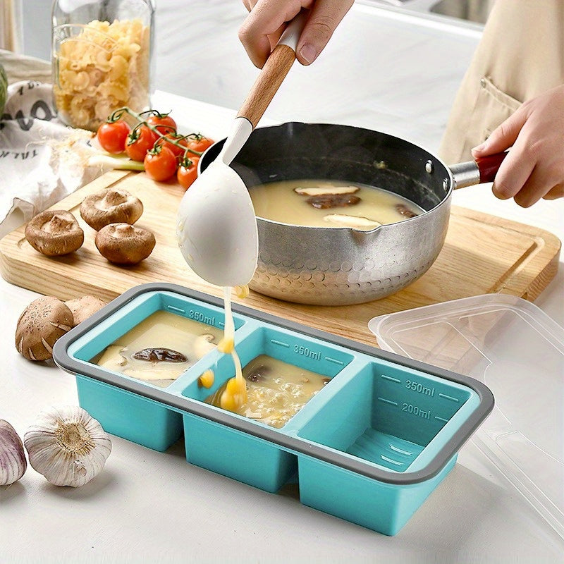 Compartment Food Storage Box, Microwavable & Freezable, Sealed Divided Lunch Box, Dishwasher Safe, Ideal for Meal Prep and Refrigerator Storage