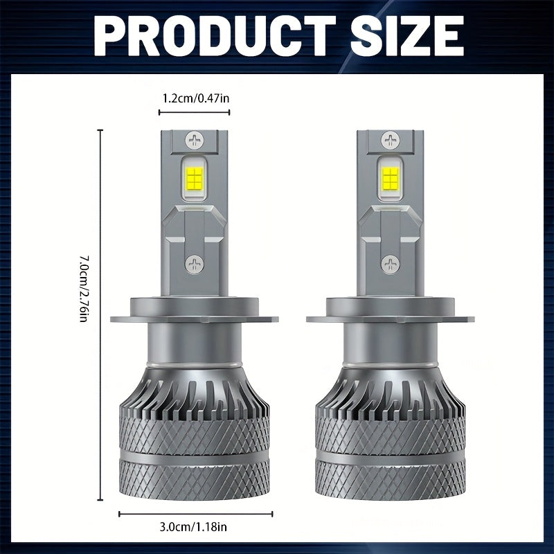 2Pcs H4 H7 LED Bulbs Canbus H1 LED H11 H8 H3 HB3 9005 HB4 9006 9007 HB5 9008 H13 9012 High Power 800W Car Headlights 6500K White 12V 24V