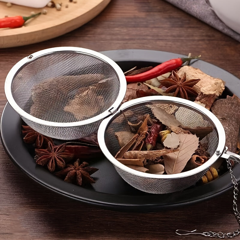 1-Pack 304 Stainless Steel Spice Ball – Tea & Soup Infuser, Hot Pot Spice Filter, Creative Mesh Tea Strainer, Kitchen Gadget