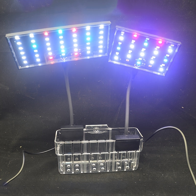 Aquarium Light, Full Spectrum Aquatic Plant Grow Light, Fish Tank Light with Adjustable Brightness, Dimmable, Timer, 360° Rotatable