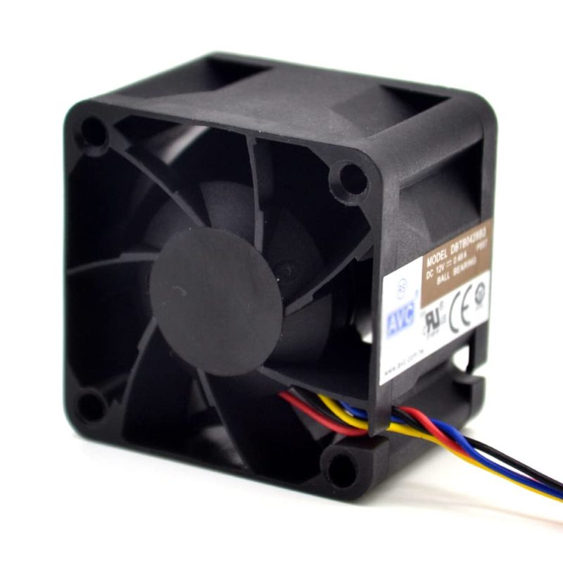 NNL DBTB0428B2G 40mm High-Performance Cooling Fan, AVC 4028, 12V 1A, High-Speed Server Fan, 40×28mm, Dual Ball Bearing, 4-Wire, 4Pin PWM
