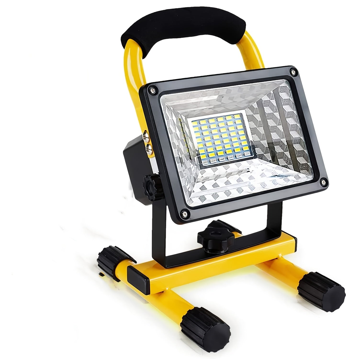 30W rechargeable battery work light, LED work light with stand, portable floodlight with 4 lighting modes, for indoor repair shop work site lighting