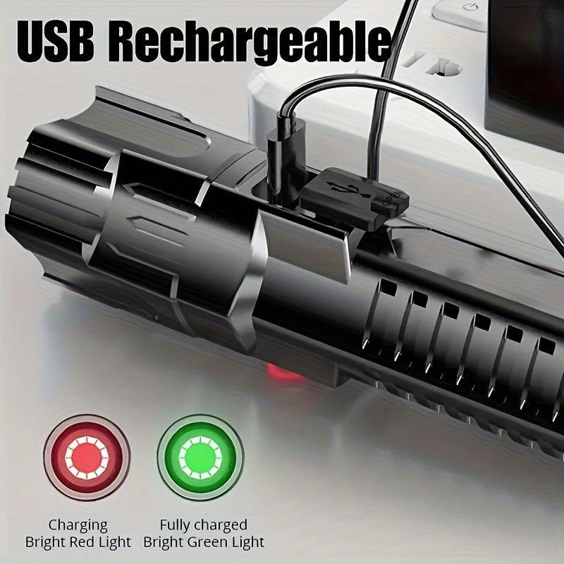 1PC Outdoor Flashlight IP65 Waterproof Portable Camping Light for Home Adventure Daily Use