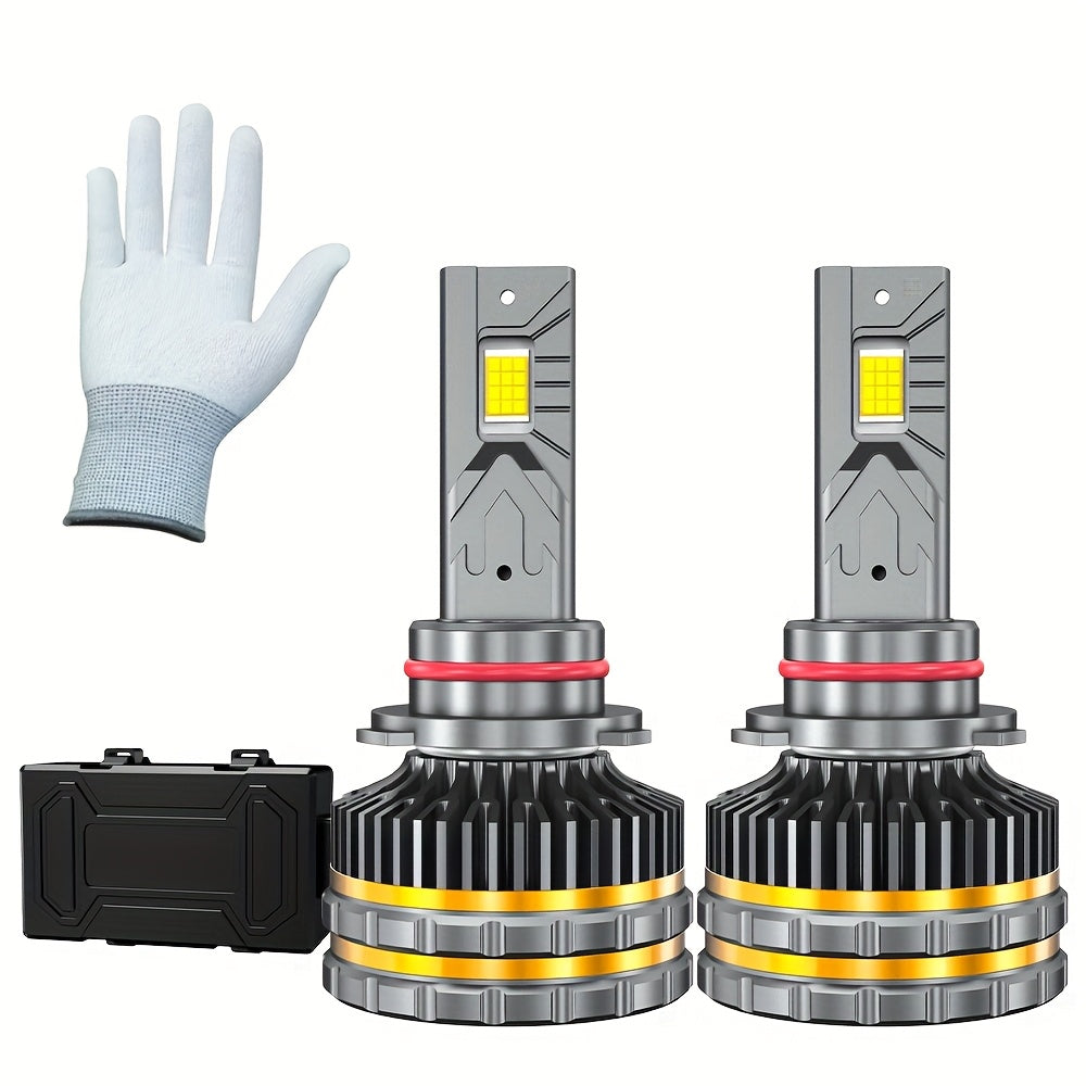 2個H11 H4 H7 LED CANBUS H1 H8 H9 HB3 HB4 9005 9006 9012 HIR2 9007 HB5 9008 H13 LED大燈 280W高功率 6000K汽車前燈燈泡 12V 24V
