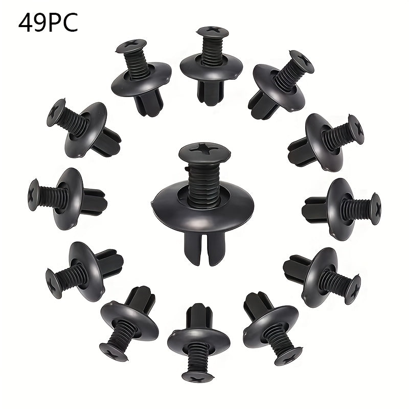 49pc Universal Best-Selling Car Fender Fixing Clips Liner Mudguard Fastener Set Trunk Bumper Retainer Clips