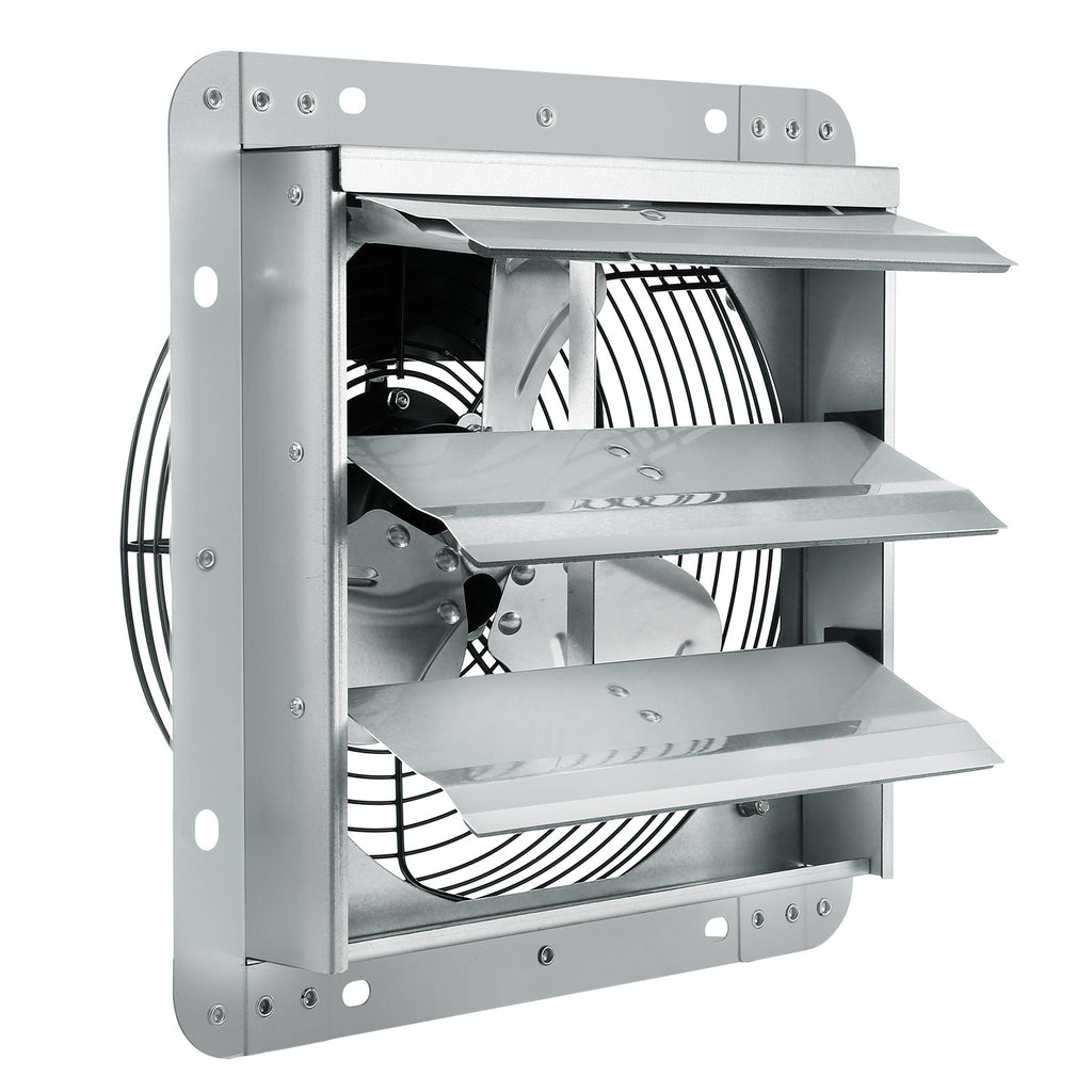VEVOR 10''/16''/24'' Fan Shutter Exhaust Fan, Aluminum Wall Mount Attic Fan with AC Motor, Ventilation & Cooling for Greenhouse Garage Shed Store