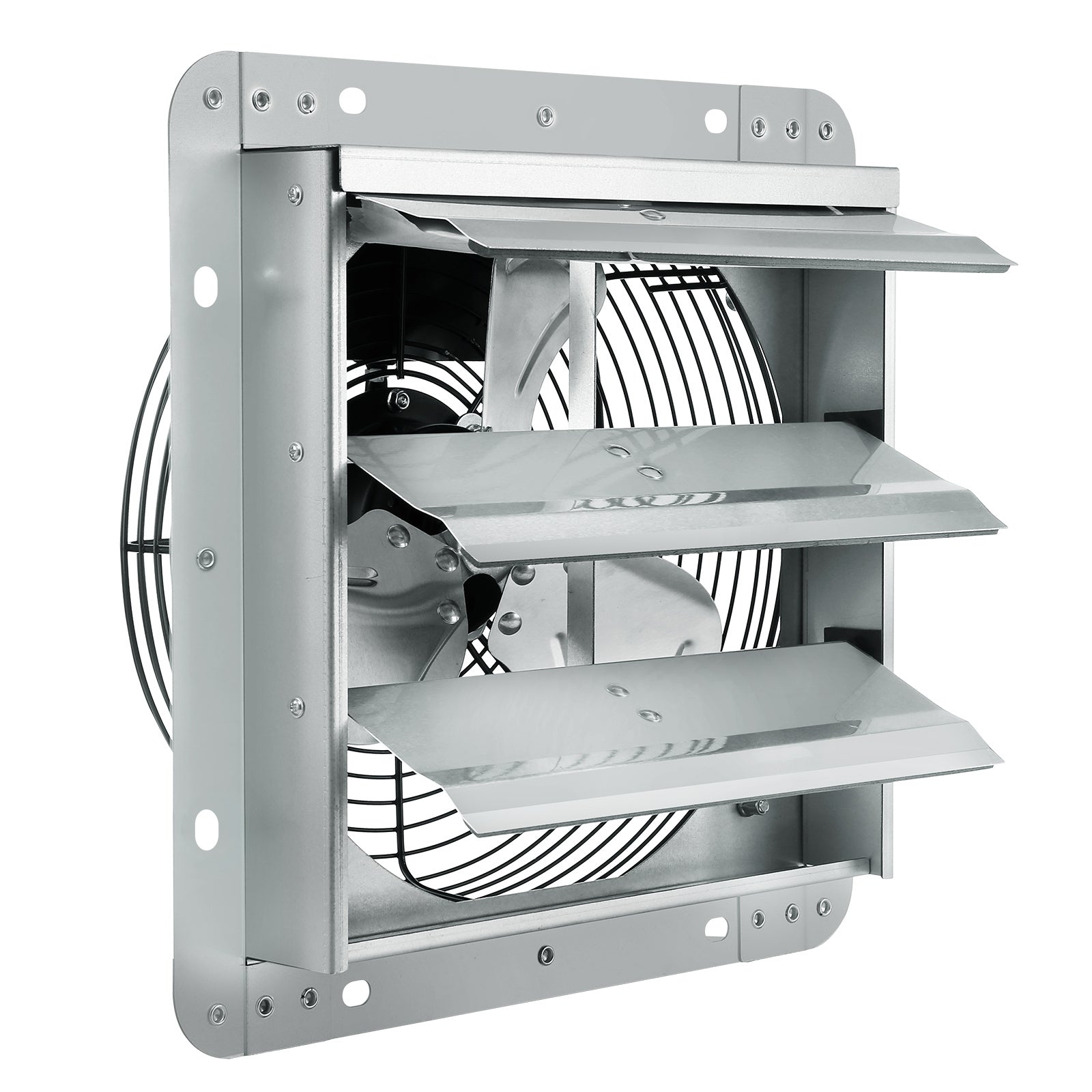 VEVOR 10''/16''/24'' Fan Shutter Exhaust Fan, Aluminum Wall Mount Attic Fan with AC Motor, Ventilation & Cooling for Greenhouse Garage Shed Store