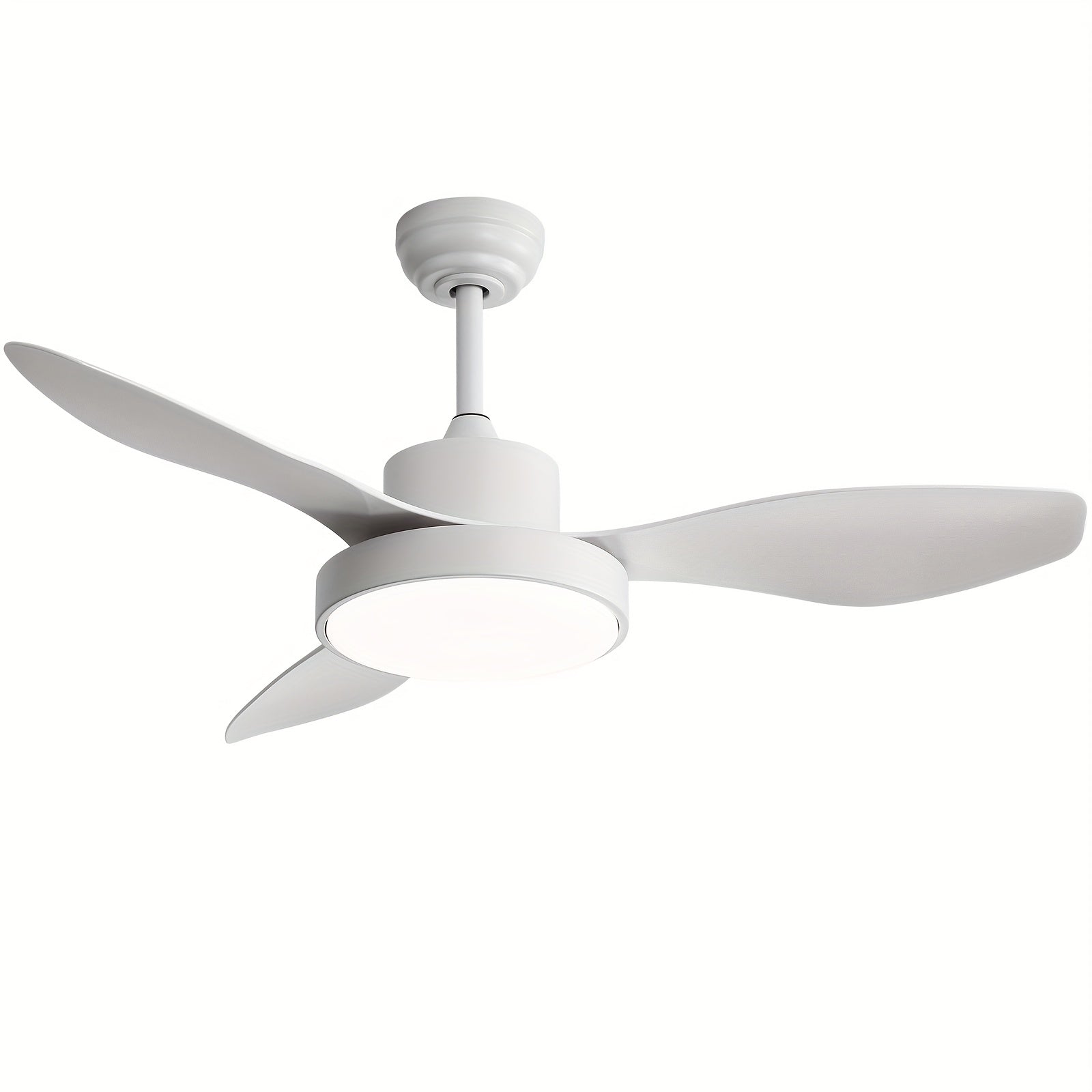 Sofucor 1pc New Arrival 47 Inch Ceiling Fan with Light and Remote, 3 ABS Blades, Low Profile Ceiling Fan, Silent DC Motor, 3 Color Options, Ideal for Bedroom, Living Room, Indoor, Outdoor, Farmhouse, Patio
