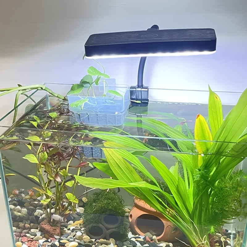 Dimmable Aquarium Light, 360° Rotatable Design, Full Spectrum, Ideal for Aquatic Plant Growth, Battery-Free