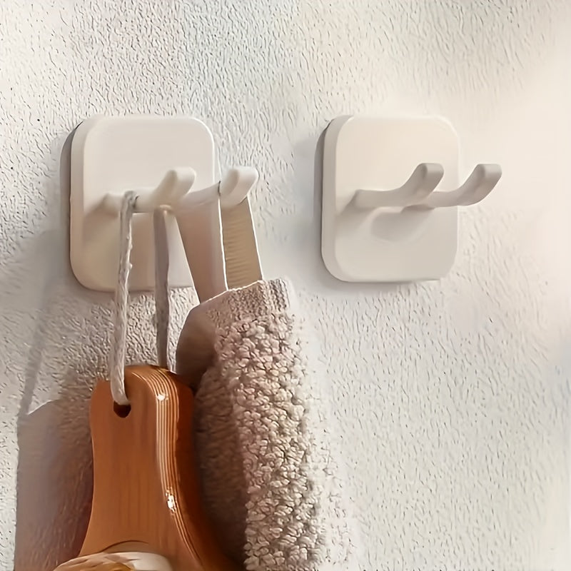 1/2/4 Pack Easy Install Wall Mount Razor Holder - Multi-Function Bathroom Shelf, No Drilling Needed, Perfect for Razor Storage