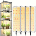 4-Pack Ultra-Thin LED Plant Grow Light, Auto On/Off 3/9/12H Timer, 3 Lighting Modes 10 Dimmable Levels, 154 LED Beads for Plant Growth