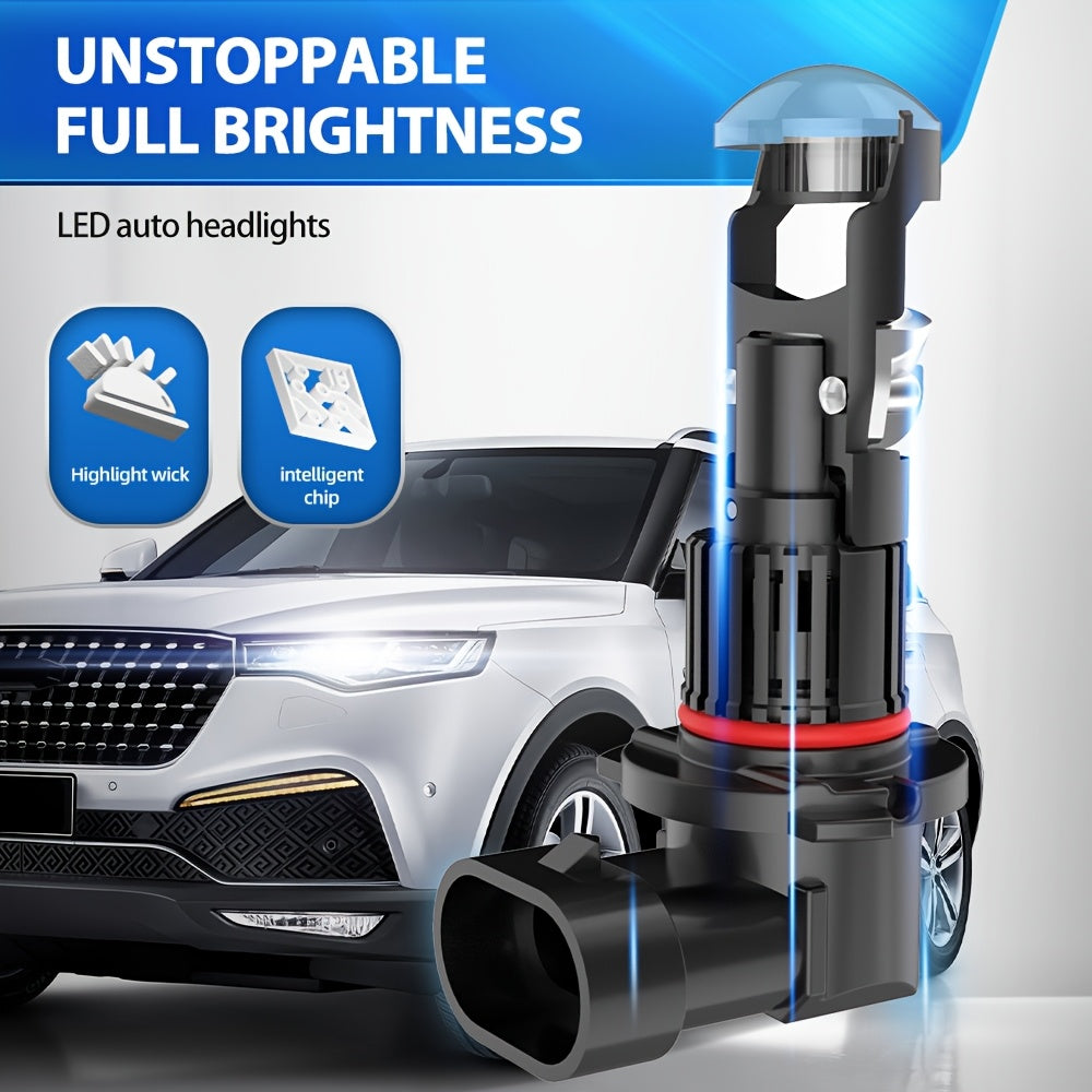 2-Pack LED Car Headlight Bulbs H7/H11/9005/9006 Models, High Brightness LED Bulbs 58890 Lumens 300W 6500K White Light, Improve Visibility Ensure Driving Safety, 1:1 Direct Plug Design, High/Low Beam Integrated