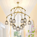 Adjustable farmhouse style pendant light, industrial metal cage ceiling light fixture