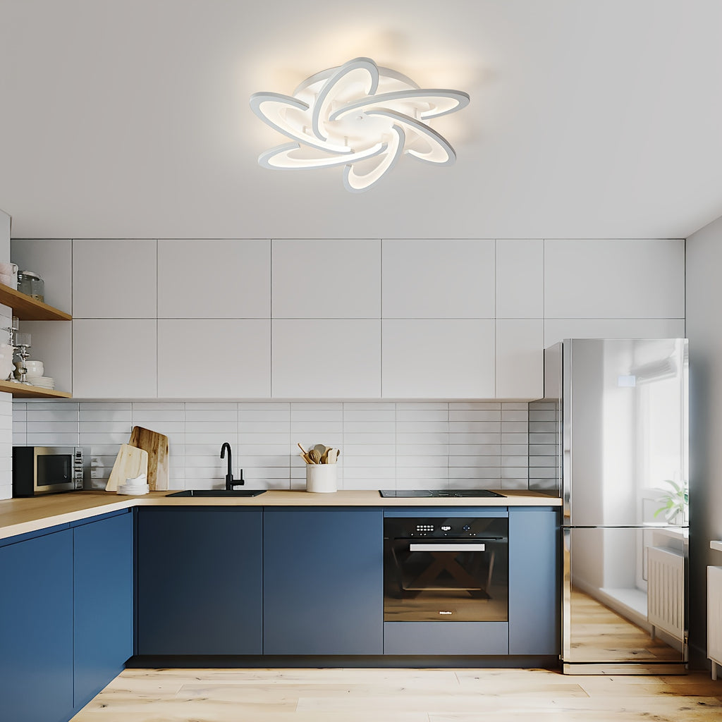 LED Ceiling Light Modern Design Adjustable Ceiling Light Compact Ceiling Light Trim, for Living Room Kitchen Bedroom Dining Room, Diameter 31.1 inches / 3360 Lumens / 3000-6500K, Home Decor and LED Light, Living Room LED Light