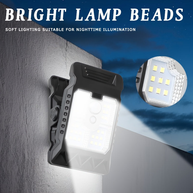 1 Outdoor Solar Light with Motion Sensor, These Portable Clip-On LED Garden Lights are Suitable for Various Purposes such as Maintenance, Camping, Fishing and Street Lighting, Available in Three Different Styles