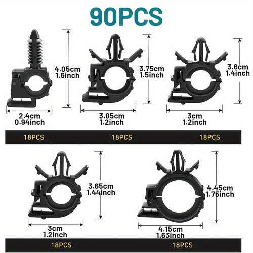 130 Piece Wire Harness Fixed Clip, Corrugated Tube Cable Tie, Cable Clamp, Oil Pipe Harness Bracket, Safe Installation for Honda, GM, Mazda Auto Wire Harnesses, Wire Harness Clamp, Wire Harness Organizer, Harness Sorting Clip