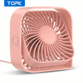 Stay Cool & Comfortable Anytime Anywhere: Portable USB Desktop Fan with 3 Speeds and 360° Quiet Operation