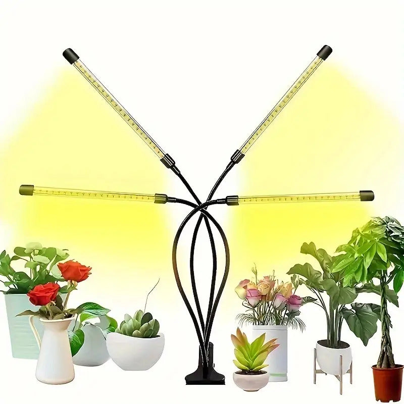 1 piece - black tube [LED plant grow light] 15W red/blue LED plant grow light | full spectrum panel, USB powered, flexible rotating plant light, suitable for indoor gardening - adapter not included