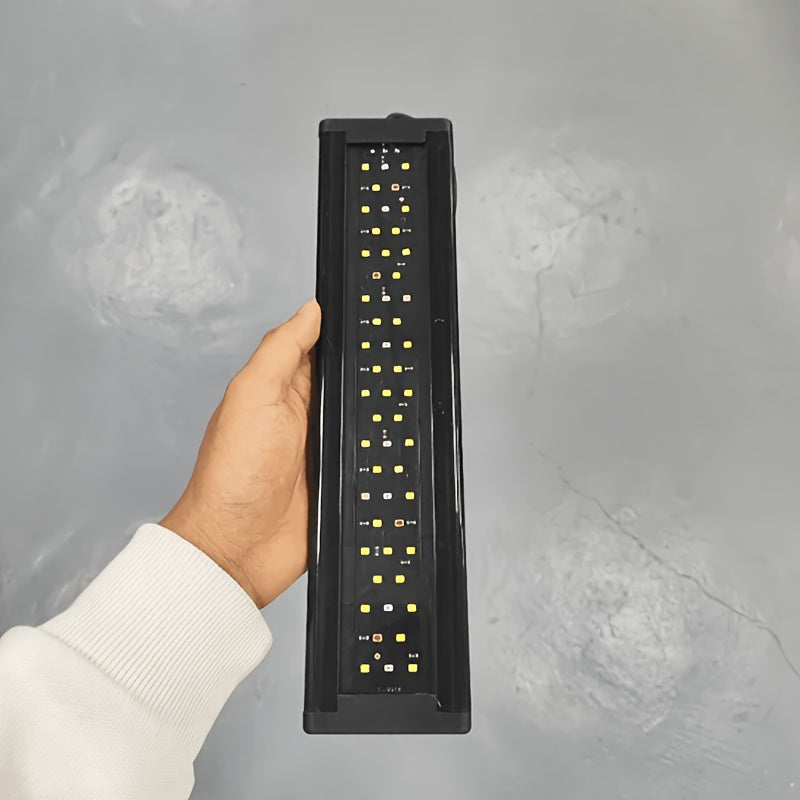 Black Smart USB Aquarium Light, 6H/8H/12H Timing Options, Multi-Level Brightness Adjustment, 3-Color LED Fish Tank Light, Suitable for Aquariums, Freshwater Tanks, Planted Tanks and Reptile Tanks