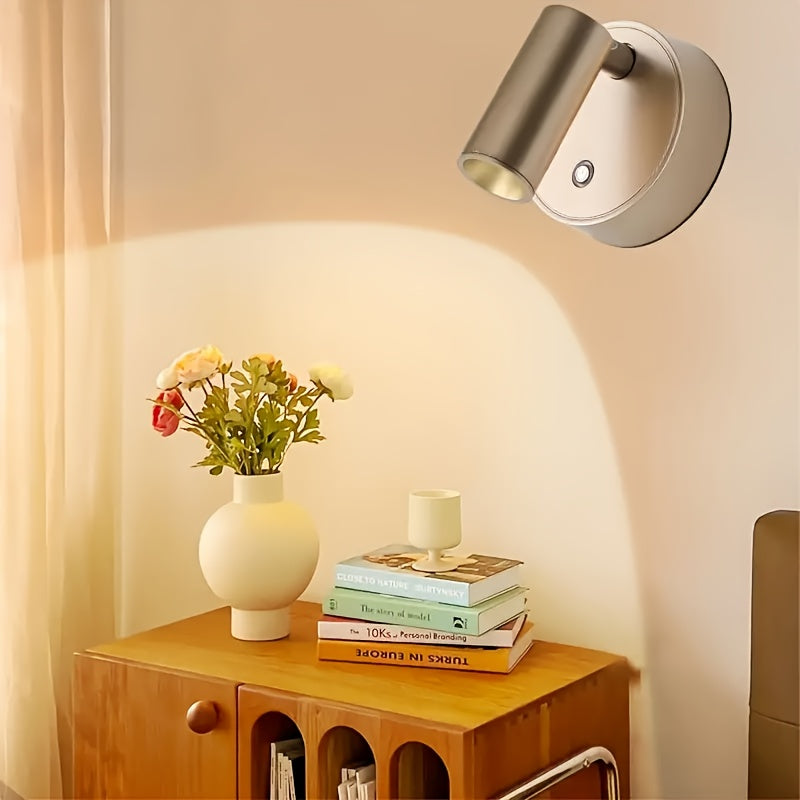 2 modern touch LED spotlights, USB powered, semi-recessed/flat mount, wireless operation, dimmer compatible, suitable for living rooms, bedrooms, offices, cafes - energy-saving LED bathroom and kitchen lighting