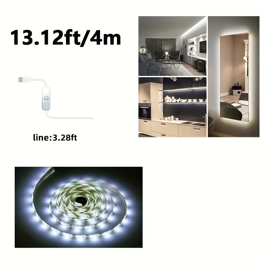 LED灯条，5V USB供电 501按钮开关，3000K/6000K柔性照明，按钮控制，装饰LED灯 | 时尚LED灯条 | USB供电灯 | 卧室装饰灯