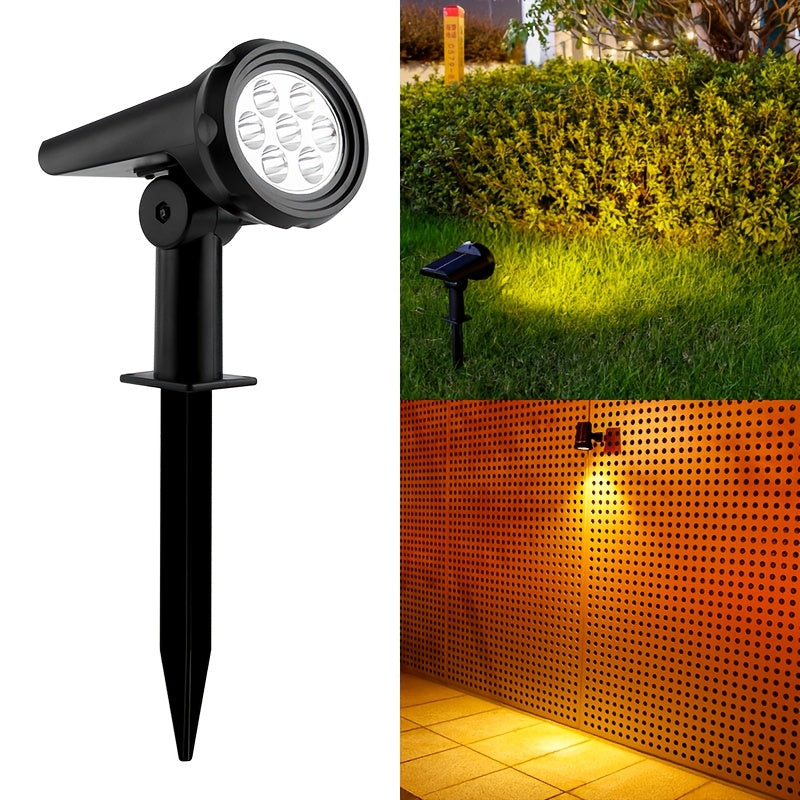 Solar lawn light, super bright recessed courtyard light, dimmable home garden landscape lighting lamp