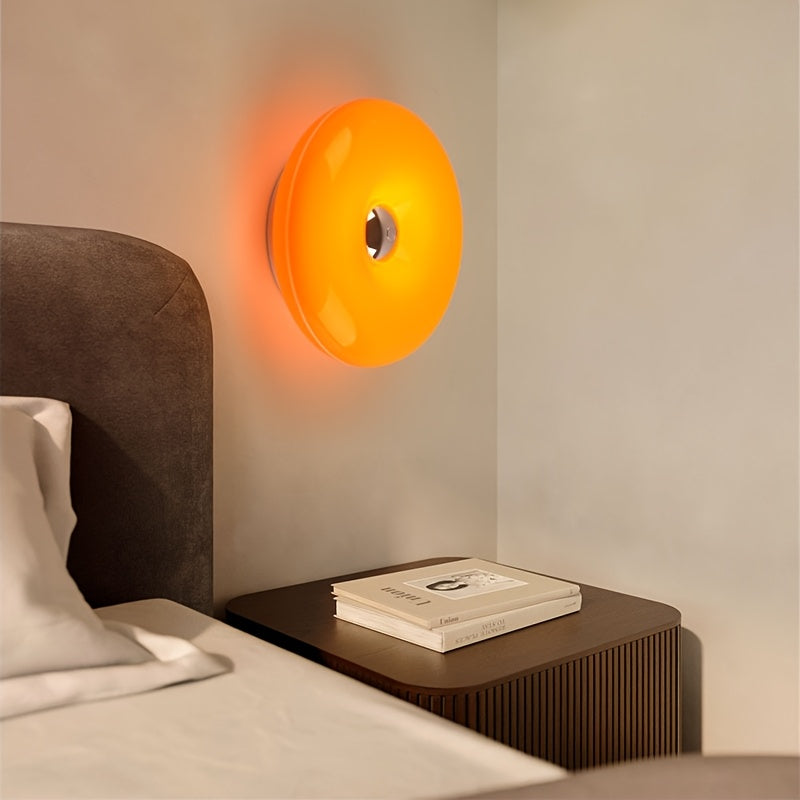 Wall-Mounted LED Night Light, Can Be Used as Table/Wall Dual Purpose, USB Charging, 3-Color Temperature Stepless Dimming, Suitable for Living Room, Wall, Study, Bedroom, Hallway and Other Decorative Ambient Lighting.