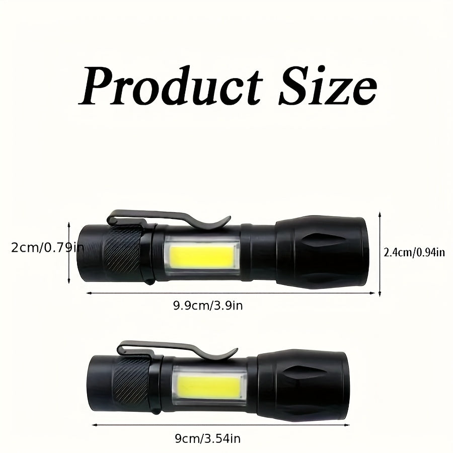 High Power LED Flashlight, Rechargeable Mini Flashlight with Magnetic Base, Self-Defense Light, 5 Lighting Modes, Bright Outdoor Emergency Flashlight, Camping Gear, Compact Pocket Light, High Lumen Multi-Mode Light for Outdoor Enthusiasts
