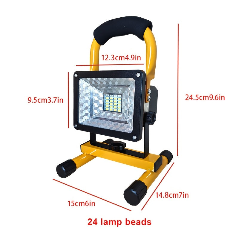 LED Emergency Rechargeable Outdoor Work Light, Super Bright Strong Light for Construction Sites, Camping, Night Market, Street Stall, Square, Handheld Floodlight