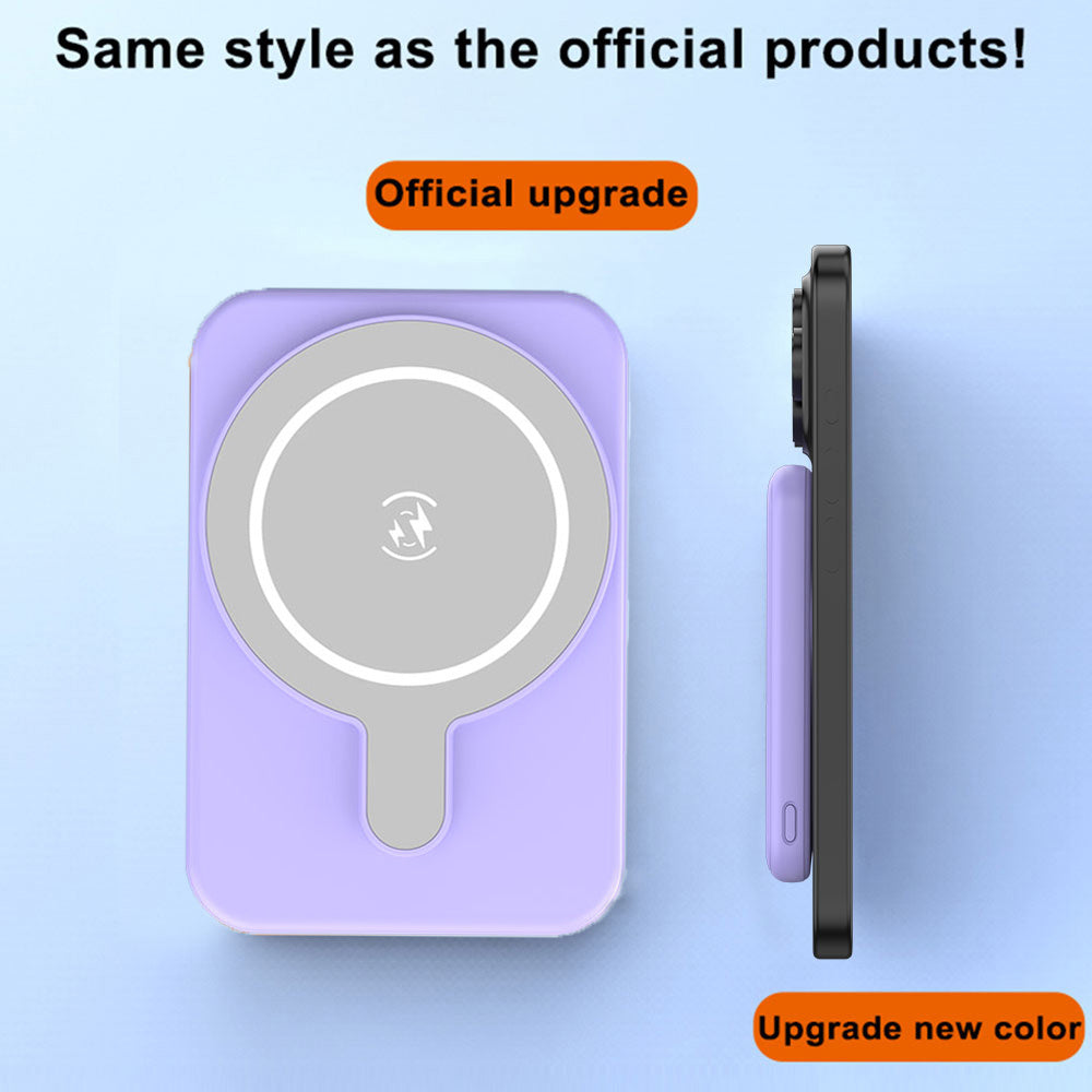 5 Colour, Ultra-Thin Magnetic Power Bank, 10000mAh Battery Pack, 22.5 PD Fast Charging, 15W Wireless Charging, Magnetic Battery Pack for 17/16/15/14/13/12/Pro/Mini/Pro Max And Wired Charging for Android Phones