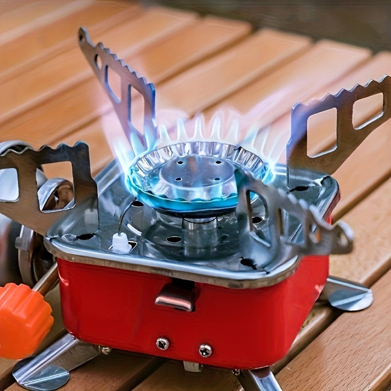 Portable Windproof Camping Stove – Stainless Steel, Foldable Design, Ideal for Outdoor Adventure, Hiking and Picnic