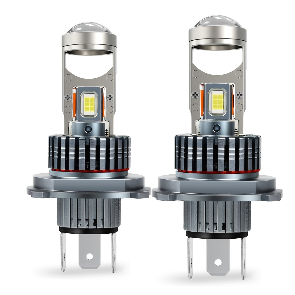 2-Pack High/Low Beam 120W H4 H7 LED Car Lens Headlight Bulbs, Super Bright 60000LM H11 9005 HB3 9006 HB4 Car Lens Lights, Turbo LED Lights, Car Headlights, Plug-and-Play, 12V, with Canbus Interface