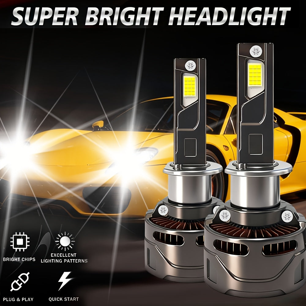 2-Pack H11 LED Headlight Bulbs H11 Super Bright Headlight Bulbs 390W High Power 59500 Lumens 7500K Color Temperature Fits H1, H4, H7, H11 Models Improves Night Driving Safety 900% Brightness Increase HB3, 9005, HB4, 9006, HIR2