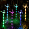6-Piece Outdoor Butterfly Solar Light, Garden Decorative Light Solar Pathway Light Outdoor Waterproof Butterfly Courtyard Decoration, Patio, Flower Bed, Home Decoration (8 Modes)