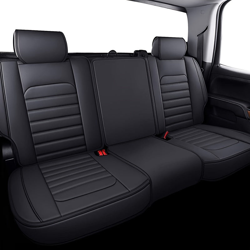 Protective Cover for Silverado | Fits Truck Chevrolet Silverado GMC Sierra Heavy Duty 2007-2025 1500 2500HD 3500HD Trail Boss Z71 Double Crew Extended Cab Waterproof Leatherette Cover (Full Set, Black)