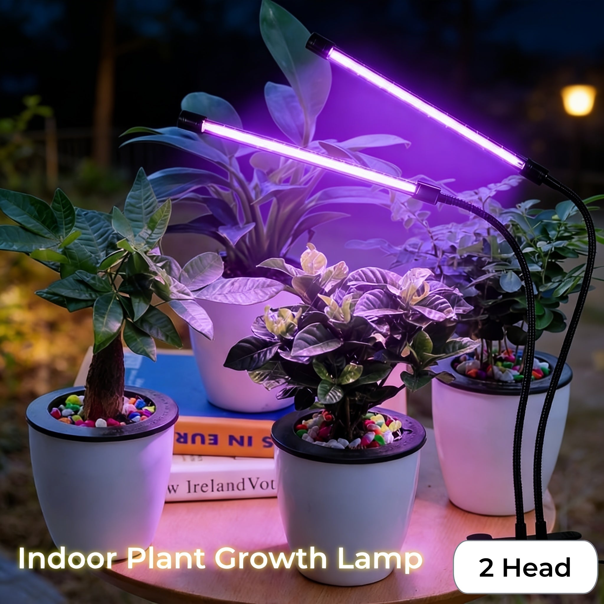 2 tubes, plant grow light, indoor plant lighting lamp, LED full spectrum
