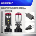 2 H4 High/Low Integrated Headlight Bulbs, 60000 Lumens 250W 3570 CSP Chip New LED Projector Lens, 6000K White Super Bright Light, for Left-Hand Drive