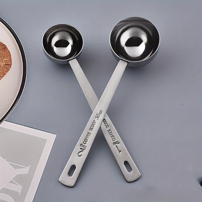 Stainless Steel Long Handle Coffee Spoon, Durable Tablespoon Measuring Spoon for Kitchen and Café Use