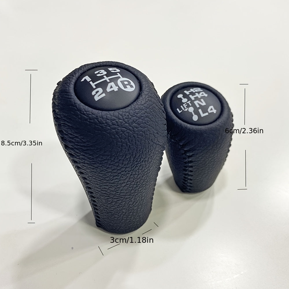 Silicone Gear Shift Knob Cover, Black Leather, Compatible with Land Cruiser 70 Series LC70 LC76 LC79, Durable Vehicle Accessory, Shift Lever Cover, Land Cruiser Specific
