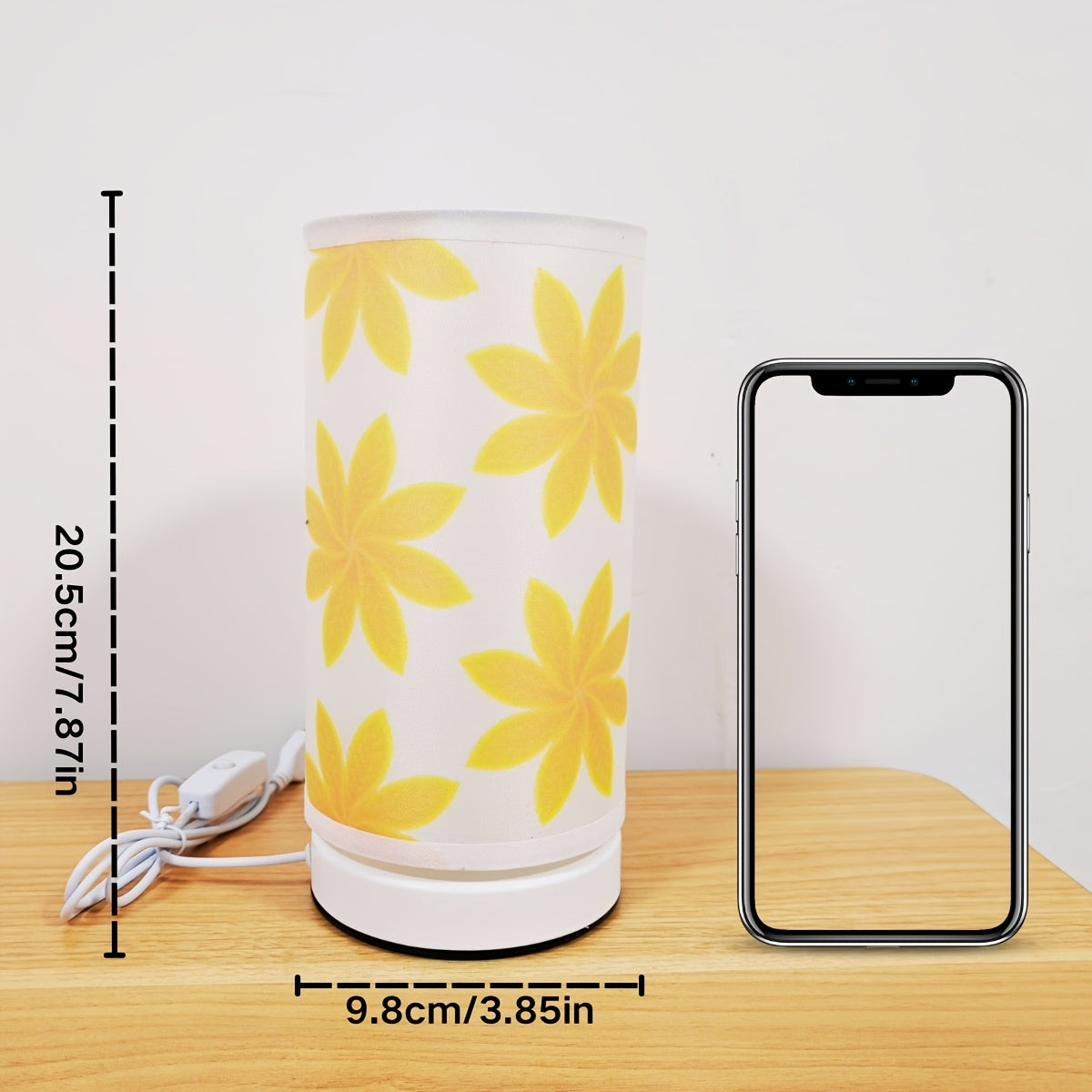 1pc modern creative geometric straight tube table lamp, soft lighting non-damaging to eyes, USB powered, white metal base, home decorative lamp, suitable for decorating desks, rooms, bedrooms