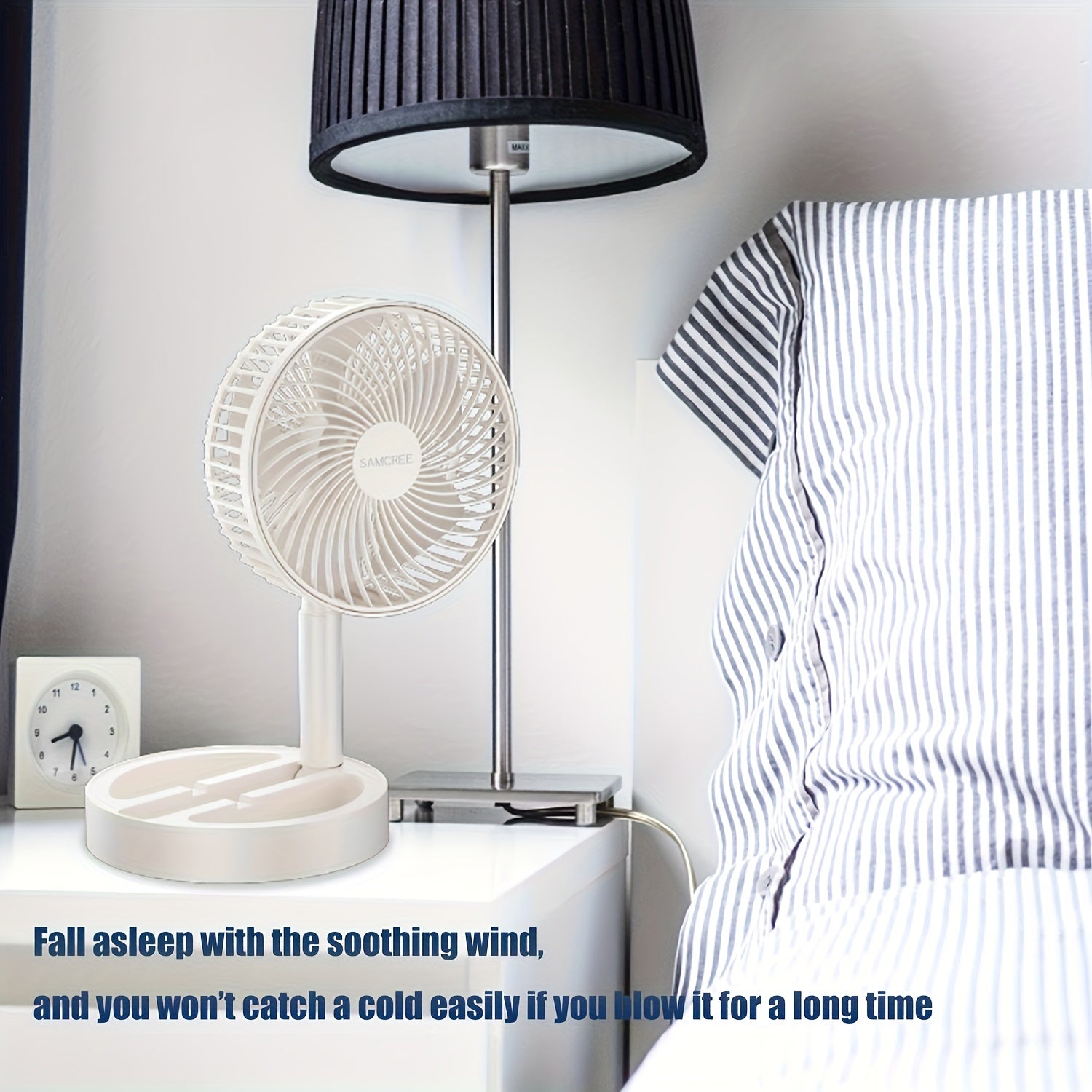 1 Piece Portable Foldable Fan, 360° Adjustable Quiet Circulating Wind, Ideal for Home Office School Supplies, Perfect Holiday Gift, Summer Comfort Essential