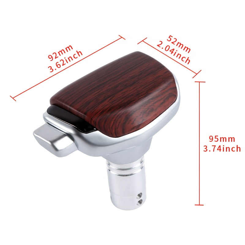 This Gear Shift Knob Features an Alloy Cover and Lever-Style Design, Paired with a PU Leather Shift Boot, Suitable for Most Automatic and Manual Transmission Vehicles