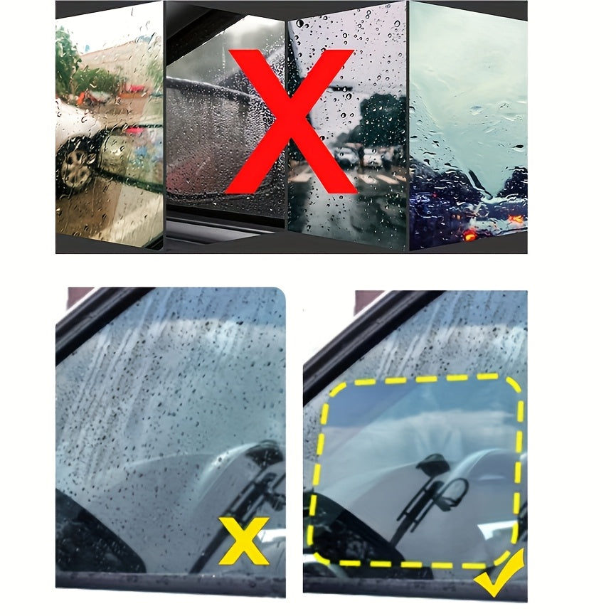 Pair of Car Rainproof Film, Designed Specifically to Prevent Fogging on Side Mirrors and Windows, Ensures Clear Visibility and Provides Waterproof Function for Car Modification