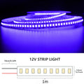 12V 软性灯带120Leds/m,用于厨房房间楼梯衣柜照明红/蓝/绿光，室内使用不防水（不包含12v电源）