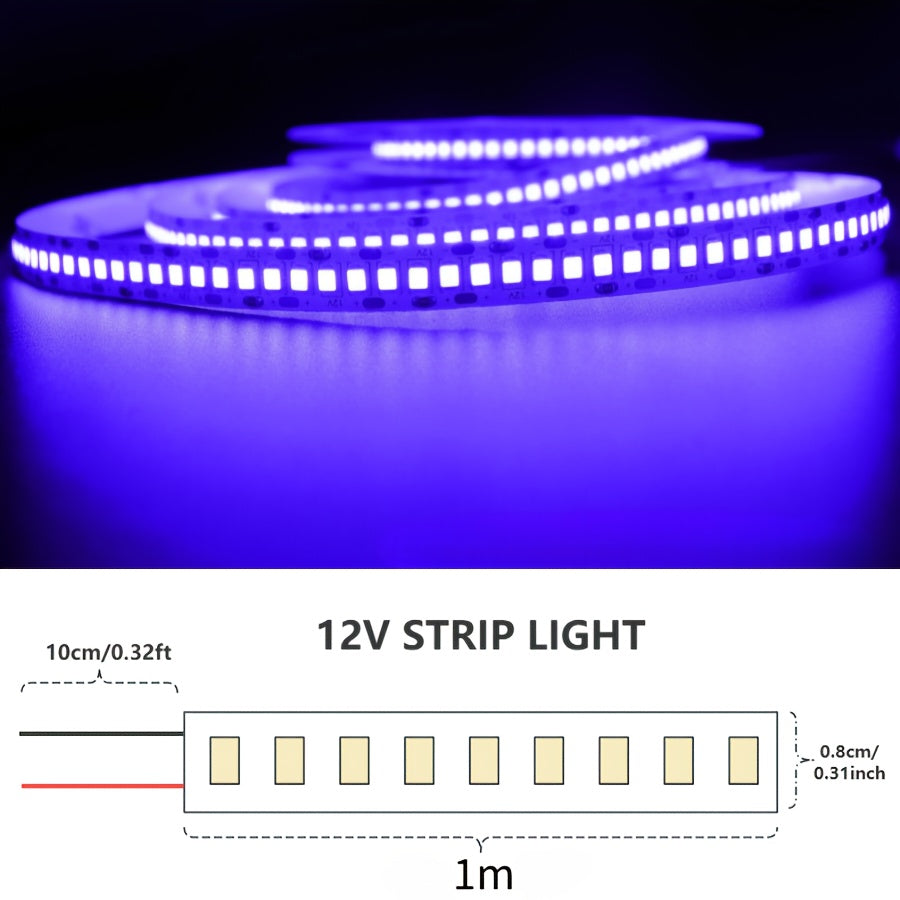 12V 软性灯带120Leds/m,用于厨房房间楼梯衣柜照明红/蓝/绿光，室内使用不防水（不包含12v电源）