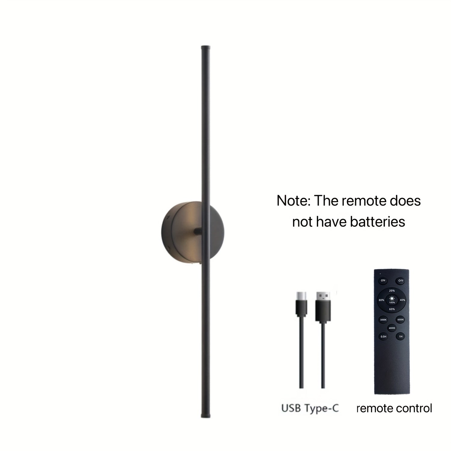 Black Gold Battery Operated Wall Light, Single or Double Piece Optional, with Remote Control, Touch and Timer Functions, Adjustable Brightness, Size 28.3 Inches, Suitable for Living Room, Bedroom, Hallway, Hotel and Home Decoration
