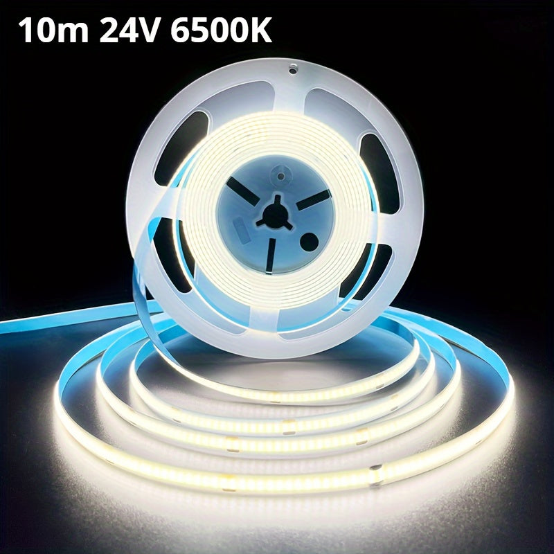 COB LED灯条- 320LED /m， 8mm宽，12V 暖白色，灵活耐用，适用于室内/室外使用，适合家庭，厨房，卧室和舞台照明，室内照明|现代照明|灵活照明，家用LED灯